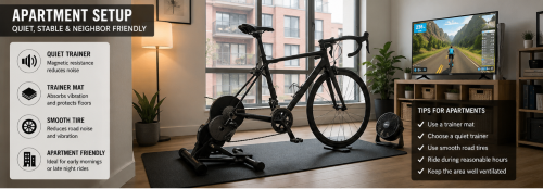 apartment indoor bike trainer setup